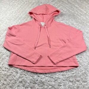 Ella Moss NWT Womens XS Strawberry Ice Pink Hoodie Cropped Sweatshirt New